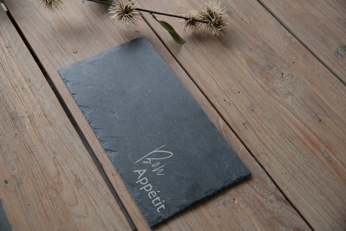 Schiefer Platzset - Servier - Platte "Bon appétit" 30x15cm - Surprisely