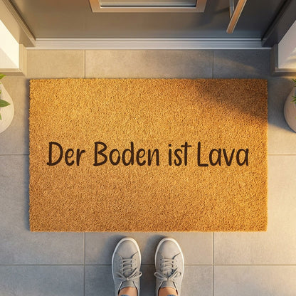 Fußmatte aus Kokos, Familienfußmatte der Boden ist Lava 60 x 40cm - Surprisely 