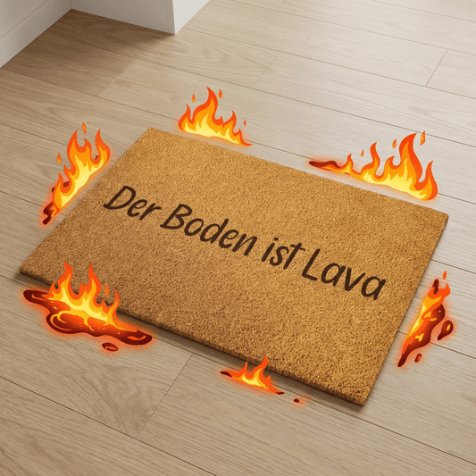 Fußmatte aus Kokos, Familienfußmatte der Boden ist Lava 60 x 40cm - Surprisely 
