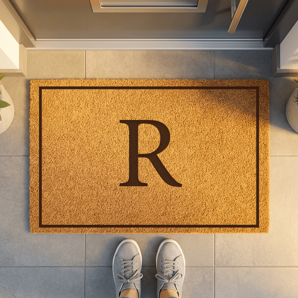 Personalisierte Fußmatte Familie | Türmatte für Familien mit Anfangsbuchstaben - Surprisely 