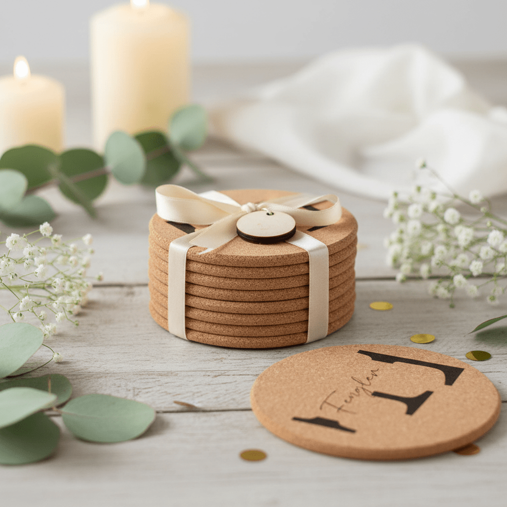 Personalisierte Untersetzer aus Kork mit Gravur - Surprisely 