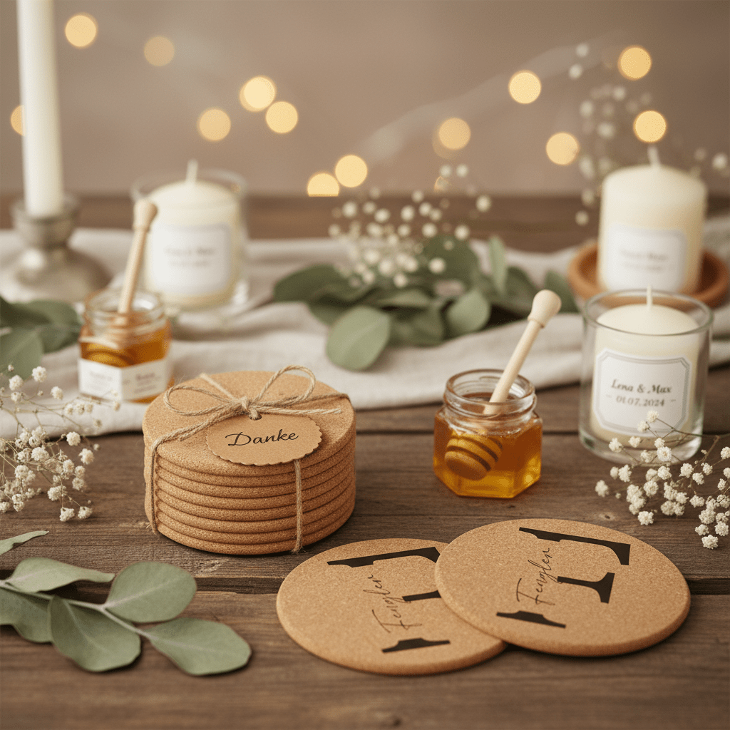 Personalisierte Untersetzer aus Kork mit Gravur - Surprisely 