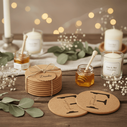 Personalisierte Untersetzer aus Kork mit Gravur - Surprisely 